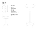 サイドテーブル  Φ380 H650【KIT】STB-01-SD　サンド