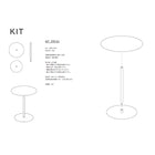 サイドテーブル Φ380 H450【KIT】STB-02-BK　ブラック